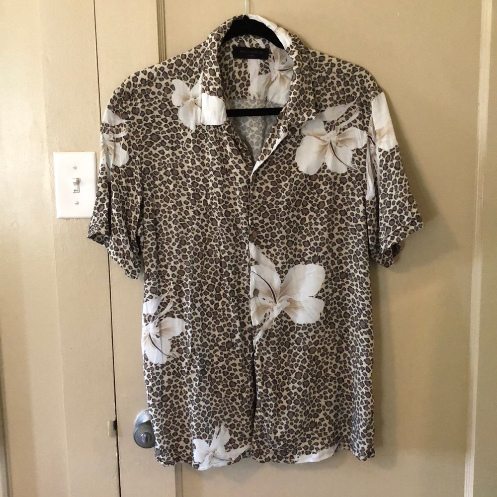 All saints Men’s button up t shirt